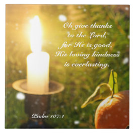 Dê Obrigados ao Lorde Psalm 107, Vela Rústica