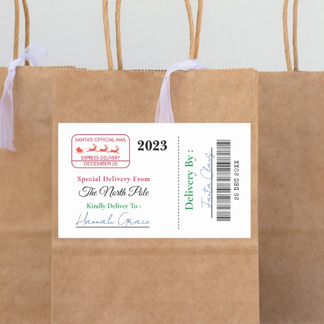 De Papais noeis Entrega Especial de Etiqueta de Pr (Criador carregado)