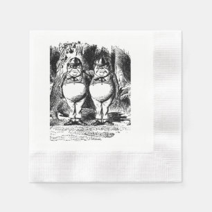 De Papel Alice no país das maravilhas Tweedle o guardanapo