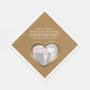 De Papel Bronzeie 8os guardanapo dos nomes da foto do