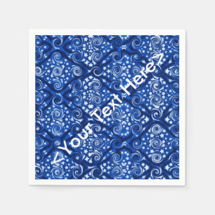 De Papel Estrelas e guardanapo personalizados azul dos