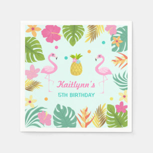 De Papel Flamingo tropical do guardanapo do partido da
