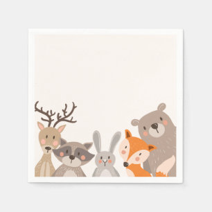 De Papel Fox do urso da floresta dos animais do guardanapo