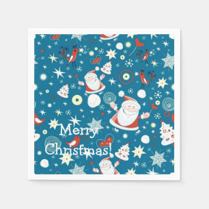 De Papel Guardanapo bonitos do teste padrão do papai noel