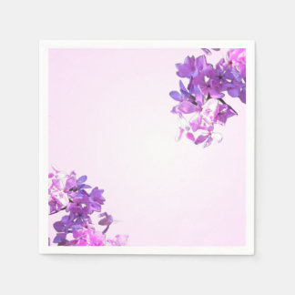 De Papel Guardanapo com Gradiente Rosa e Branco com Flores