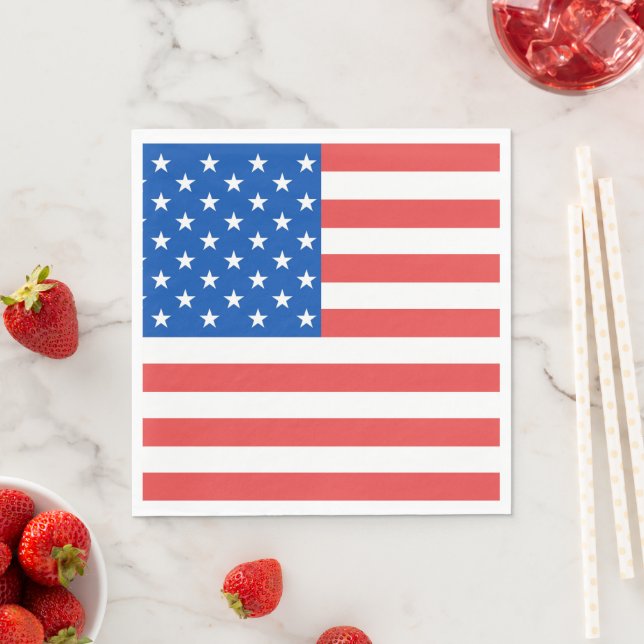 De Papel Guardanapo da Bandeira Americana (Insitu)