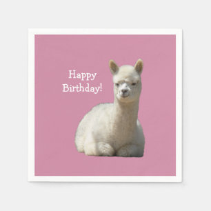 De Papel Guardanapo do aniversário da alpaca