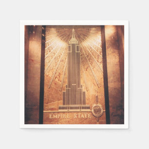 De Papel Guardanapo do cocktail com Empire State Building
