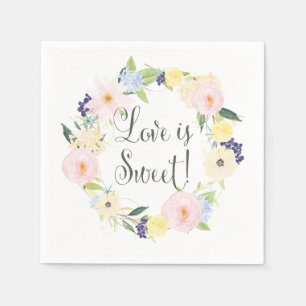 De Papel Guardanapo florais da série do casamento da