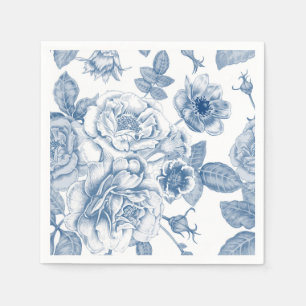 De Papel Guardanapo florais do teste padrão do vintage