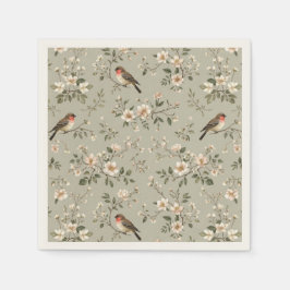 De Papel Guardanapo Floral LoveBird Cocktail