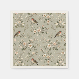 De Papel Guardanapo Floral LoveBird Cocktail