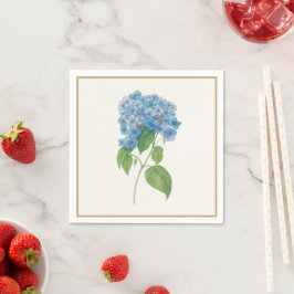 De Papel Guardanapo Luxo Azul Hortênsia — Botânica Elegante