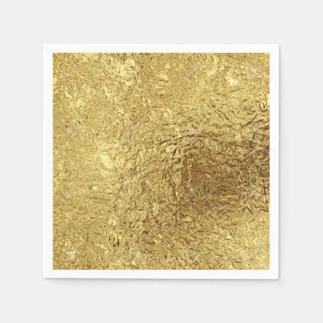 De Papel guardanapo metálico Dourado (Frente)