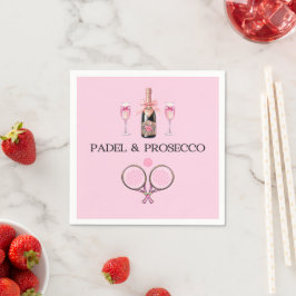 DE PAPEL GUARDANAPO PADEL: PADEL & PROSECCO CLÁSSICO ROSA-P