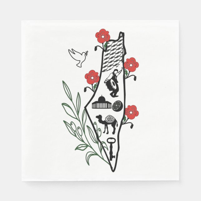 De Papel Guardanapo Palestino (Frente)