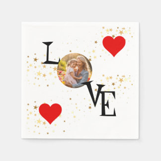 De Papel Guardanapo personalizado com Mamãe e minha foto