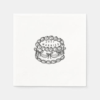 De Papel Guardanapo Personalizado - Recem casados - Bolo Vi