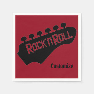 De Papel Guardanapo personalizados guitarra do rock and