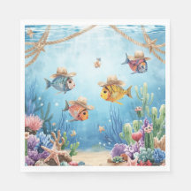 Guardanapo temático Fish Party Texas