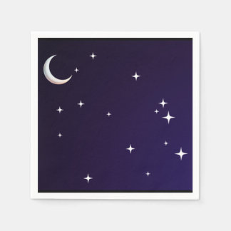 De Papel Guardanapo Temático Noturno com Gradiente Preto e