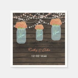 De Papel guardanapo wedding personalizado floral coral do