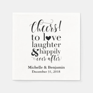 De Papel Guardanapo Wedding personalizados - elogios ao