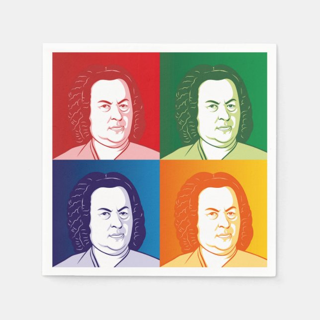 De Papel Johann Sebastian Bach guardanapo (Frente)