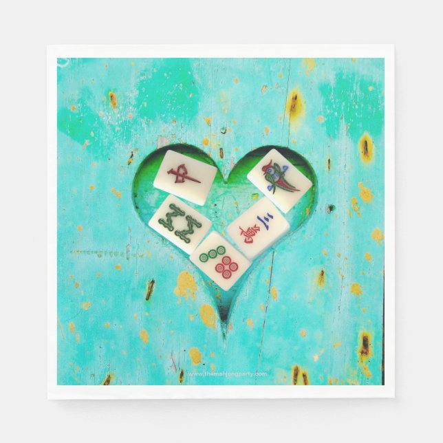 De Papel Mahjong Preenche meu guardanapo do coração (Frente)