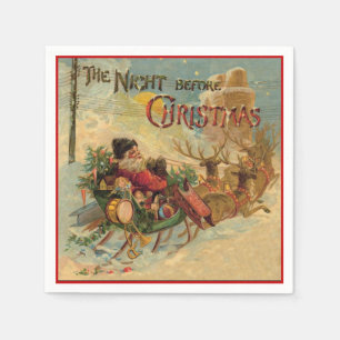 De Papel Noite antes dos guardanapo do papai noel do