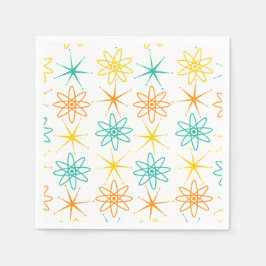 De Papel Nove anos 50 - átomos e estrelas guardanapo