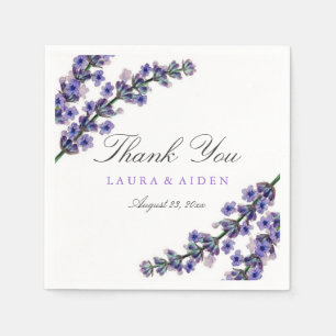 De Papel Obrigado elegante da lavanda você guardanapo do