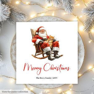 De Papel Papai Noel Moderno Quente Festa Guardanapo