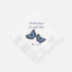 De Papel Para o amor e guardanapo roxos e azuis das