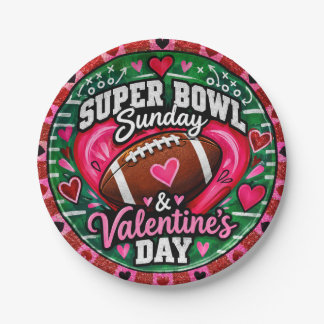 De Papel Prato do Dia dos Namorados do Super Bowl