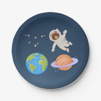 De Papel Prato Espacial 7"