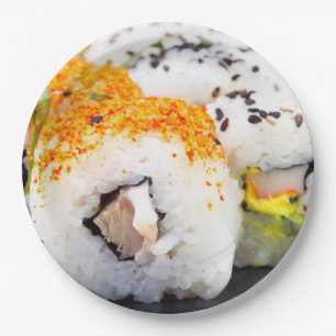 De Papel Sushi num prato