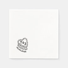 Tendy vintage bolo inicial guardanapo