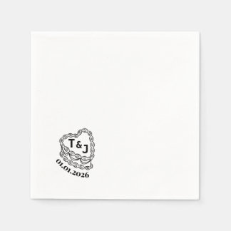 De Papel Tendy vintage bolo inicial guardanapo