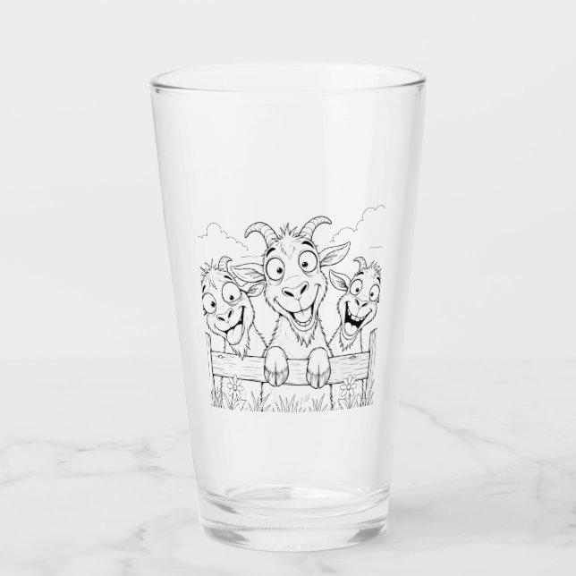 De Pint 3 Cabras Tolas Bebendo Copo (Frente)