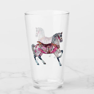 De Pint Copo do vidro do carrossel do cavalo