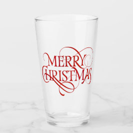 De Pint Copo do vidro do Feliz Natal