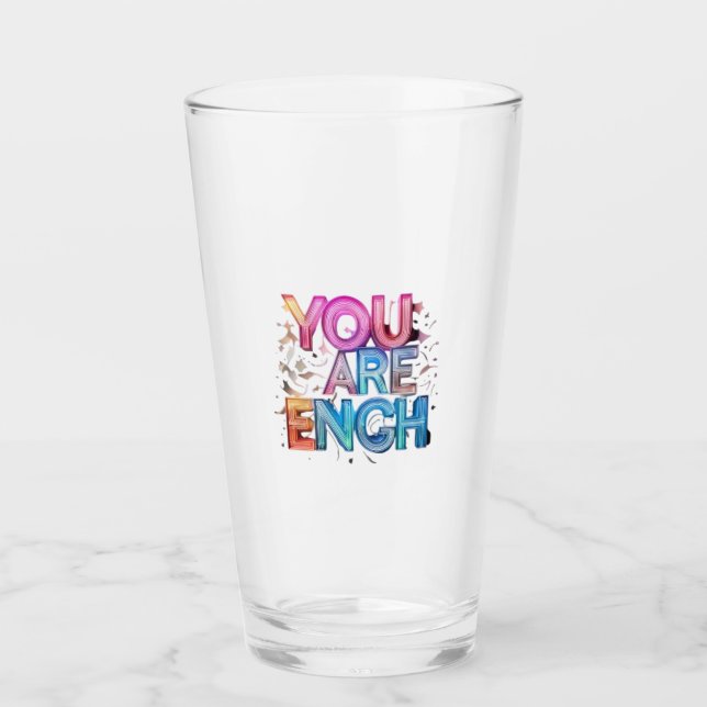 De Pint Copo Inspirador “Você é Suficiente” (Frente)