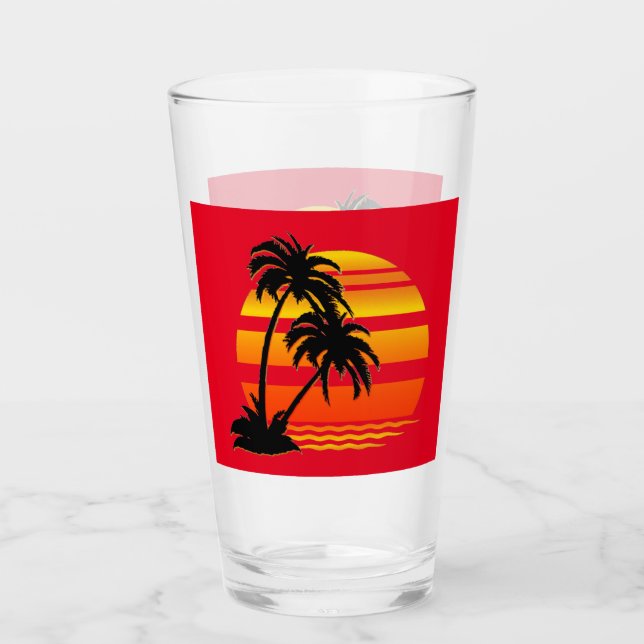 De Pint Copo para Bebida Pôr do Sol Havaiano (Frente)
