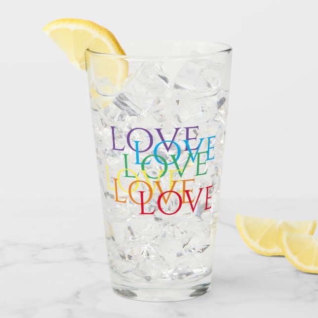 De Pint Copo para Bebida RAINBOW LOVE (Gelo frontal)