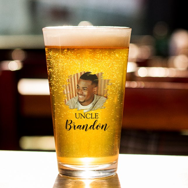 De Pint Copo Tio Foto Personalizado Moderno (Criador carregado)
