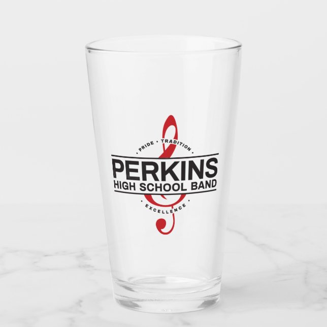 De Pint Logotipo da Banda Perkins em Copo (Frente)