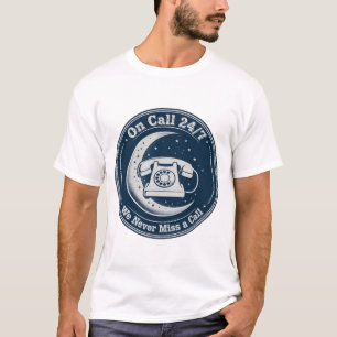 De Plantão 24/7 — Camiseta Divertida de Funeral