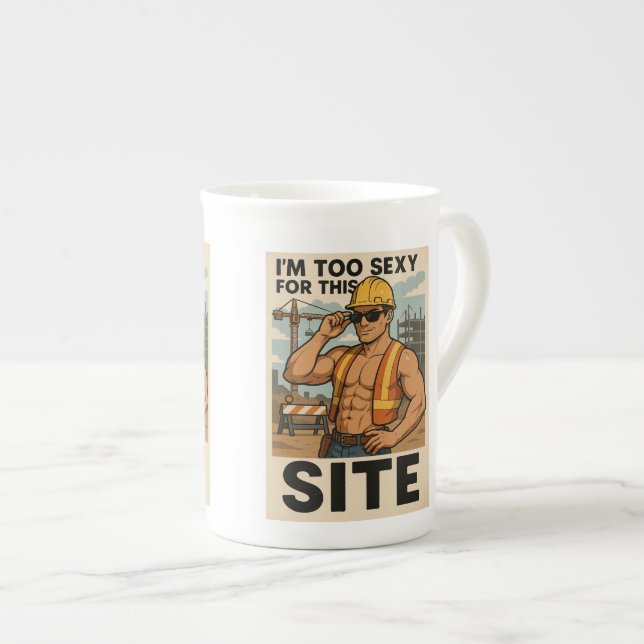 De Porcelana A caneca 'Eu sou muito sexy para o site' (Frente Esquerda)