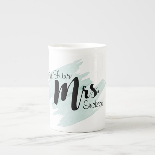 De Porcelana A Sra. futura Caneca (Frente)